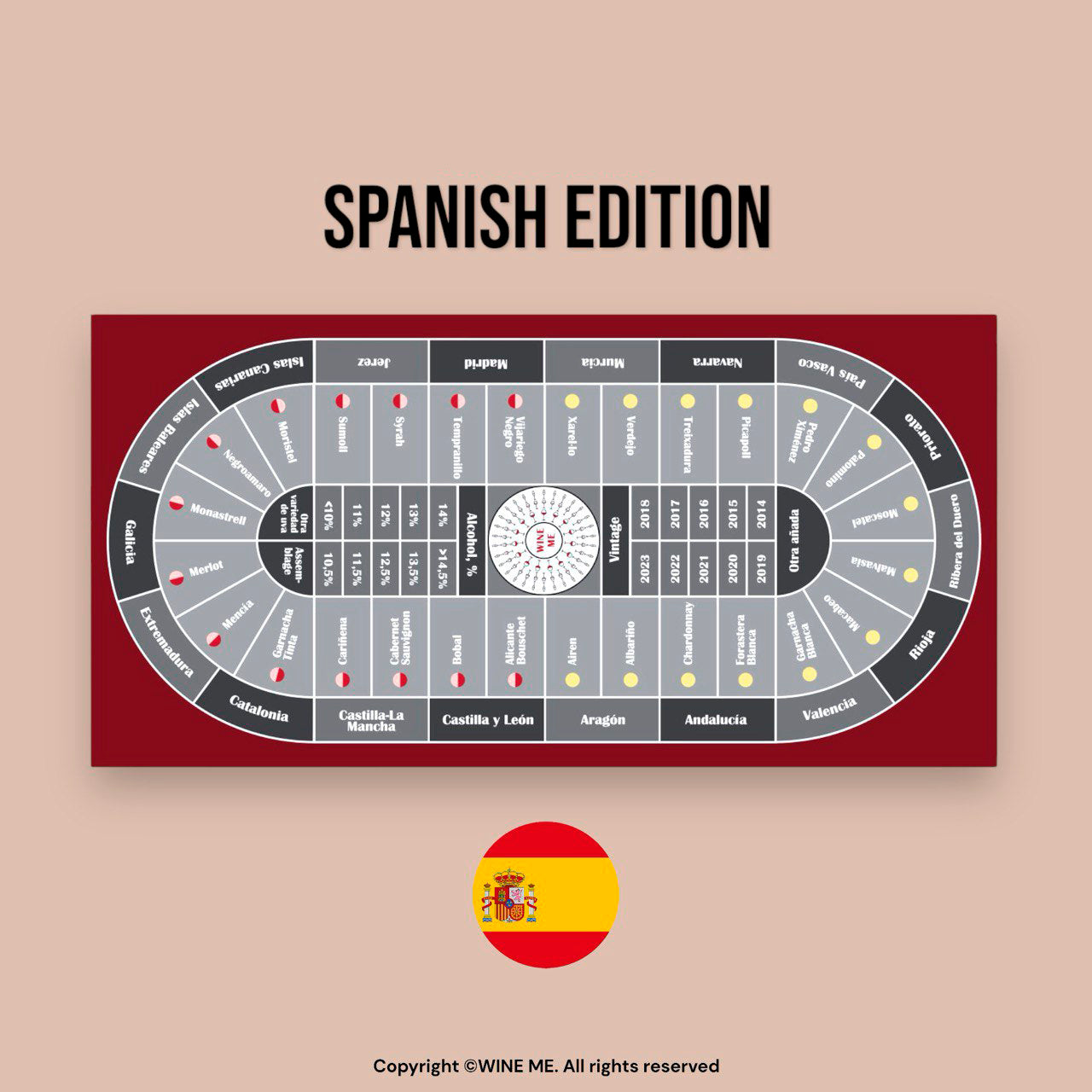 WINE ME®Casino Professional Table Mat 180х90cm – SPAIN
