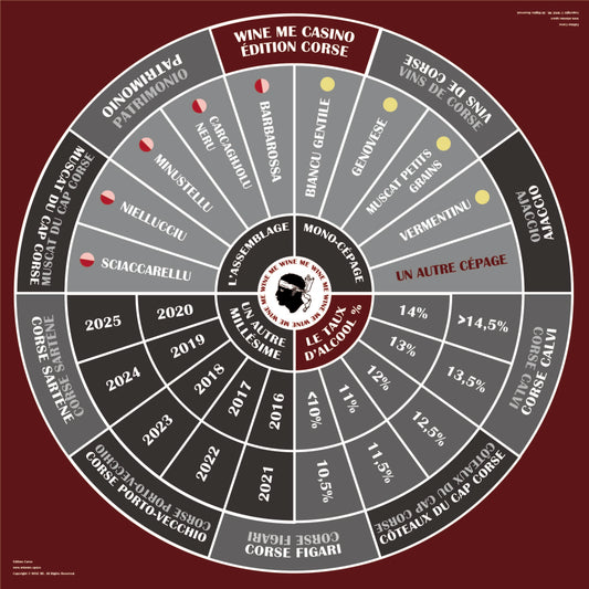 WINE ME CASINO Professional Table Mat 100х100cm – CORSE